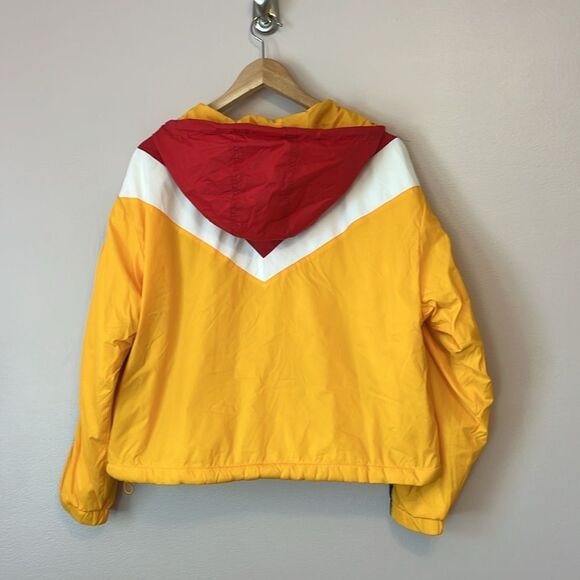 Ckh Clockhouse Zip-up Jacket Yellow Red Colorblock Retro 38 Medium Kidcore New - Picture 3 of 11